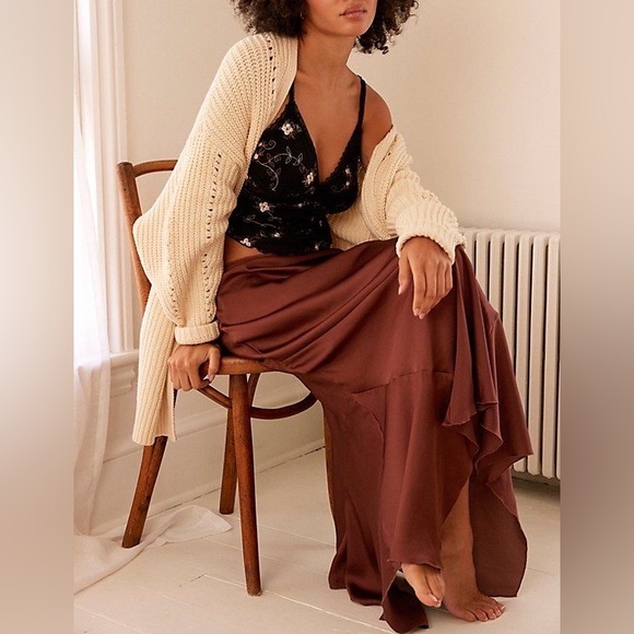 NWT You're An Angel Half Slip by Intimately at Free People in Brown - Picture 2 of 6